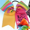 Rainbow Two Tone Hair Bow